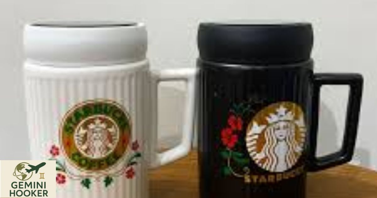 Ceramic travel mug with long handles